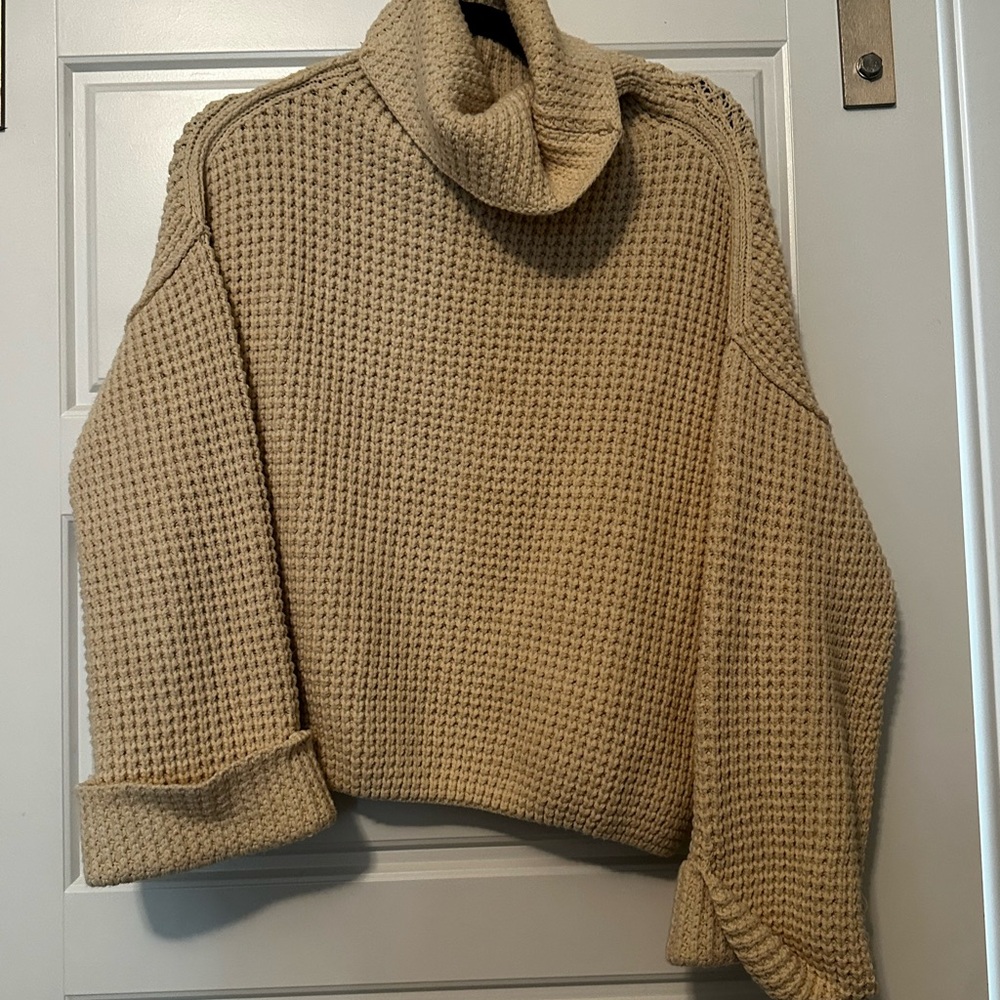 Free People Off white Cowl Neck Sweater